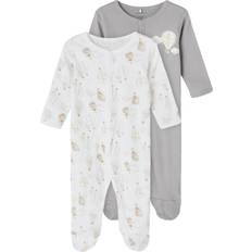 18-24M Pyjamas Name It Snap Button Night Suit 2-pack - Alloy