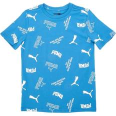 Puma Boy's Logo-Print Cotton T-Shirt Mykonos