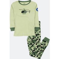 Green Nightwear Boys Leveret Army Helicopter 2pc. Pajama Set