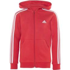 Adidas hoodie barn Barnkläder adidas Luvtröja 3-Stripes Essentials Röd/Vit Barn