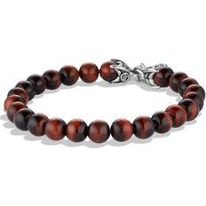 David Yurman Men Bracelets David Yurman Spiritual Beads Bracelet with Tiger Eye Silver/Red