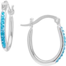 Gray - Women Earrings Giani Bernini Sterling & Clear Crystal Hoop Earrings