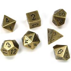 Chessex Solid Metal Old Brass Rollespils Terninger