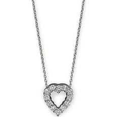 Diamond - White Gold Necklaces Roberto Coin Tiny Treasures Heart Necklace - White Gold/Diamond