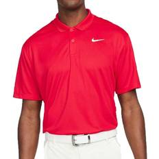 Rosso Polos Nike Dri-FIT Victory Mens Golf Red/White