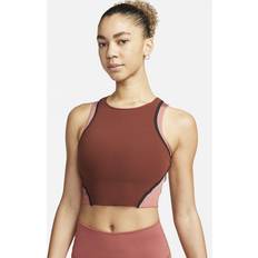 Brun - Dame - Træningstøj Toppe Nike Yoga Dri-FIT Luxe-cropped tanktop til kvinder