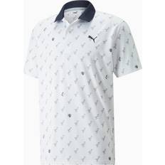 Hombre - Oro Polos Puma Mattr Egrets Camiseta Polo - Bright White/Old Gold