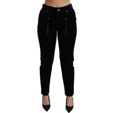 Fløjl Jeans Dolce & Gabbana Corduroy Mid Waist Skinny Jeans - Blue