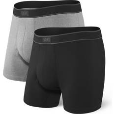 Clothing Saxx 2-Pack Daytripper Fly Boxer Briefs, Black/Grey