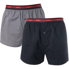 HUGO BOSS Woven Boxers 2-pack - Black/Grey