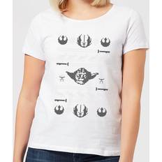 Pullover Star Wars Yoda Sabre Knit Christmas T-Shirt - White