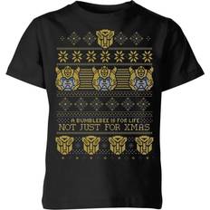 Noir Pulls en Tricot Bumblebee Classic Ugly Knit Kids' Christmas T-Shirt - Black