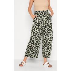 LTS tall leopard print cropped trousers