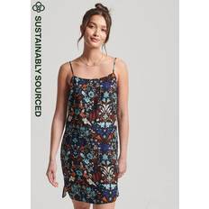 Superdry Robe Courte En Cupro Femme