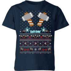 Marvel Avengers Thor Pixel Art Kids Christmas T-Shirt 11-12