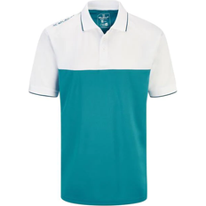 Duo Block  Moisture Wicking Golf Polo Shirt -  Blue Steel