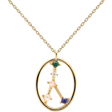Cancer Halsband 18 kt - Gold/Multicoloured