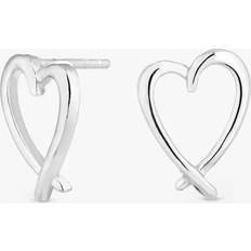 Jon Richard Simply Crossover Heart Earrings