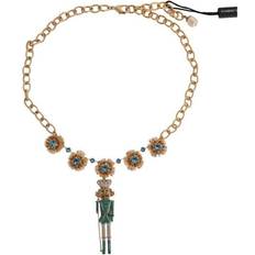 Dolce & Gabbana Halsband Dolce & Gabbana Floral Necklace - Gold/Multicolour