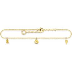 Thomas Sabo Chain Shell Anklet - Gold