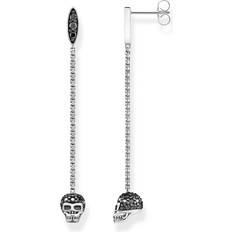 Black Earrings Thomas Sabo Zirconia Skull Earrings H2164-643-11