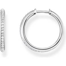 Thomas Sabo Créoles blanche pavé argent bianco CR673-051-14 argenté/blanc