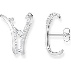 Thomas Sabo Sterling Wave Stones Earrings H2229-051-14