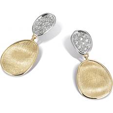 Marco Bicego 18K Yellow & White Gold Lunaria Diamond Drop Earrings