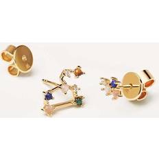 Pdpaola PDPAOLA Plated Leo Constellation Earrings