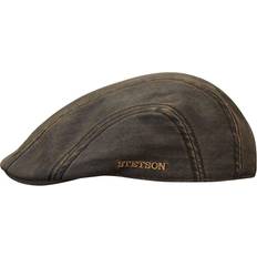 XXL Kepsar Stetson Madison Old Cotton Flat Cap - Brown