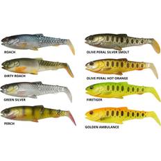 Savage Gear Cannibal Padletail 6.5 cm olive pearl hot orange 1-pack