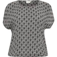 Kaffe Curve Kaffe Curve Kcedina Ami Blouse Bluse 10580757 Black/chalk/rose