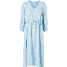 Selected Femme Brenda Damina 7/8 Midi Dress - Blue Bell