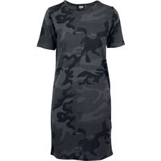 Urban Classics Ladies Camo Tee Dress Halvlång klänning Dam Mörk camo