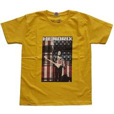 Yellow Tops Jimi Hendrix Peace Flag Kids 13-14 T-shirt