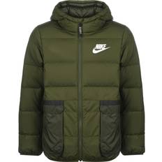 Nike unisex jacka barn Barnkläder Nike Big Kid's Sportswear Therma-FIT Down-Fill Jacket - Rough Green/Sequoia/White (DD8697-326)
