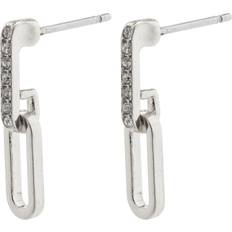 Pilgrim Elise Oval Link Crystal Earrings - Gold-plated