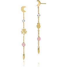 Quartz Øreringe Izabel Camille Mie Moltke Long Earrings - Gold/White/Pink