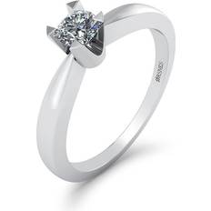 Smykkekæden Karat Hvidguld Ring med Brillant 0,30 Carat W/SI