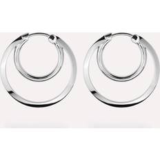 IX Studios IX Studios Double Hoops silverörhängen