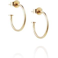 Efva Attling Plain Hoops Ørering - Guld