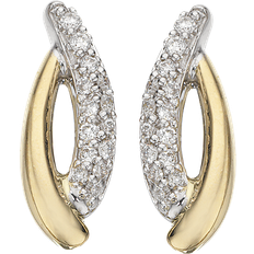 Diamanter Scrouples Karat Hvidguld Øreringe med Diamanter 0,10 Carat W/SI
