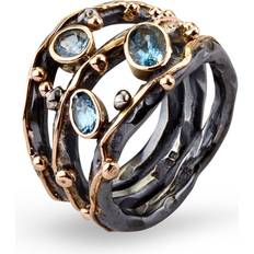 ByBirdie Smykker ByBirdie Zeus Tribeca Stones Aqua Ring