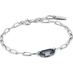 Blau Armbänder Enamel Carabiner Bracelet B031-01H-B