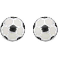 Smykker Støvring Design 925 sterling ørestikker, Fodbold med blank overflade, model 10223945