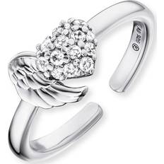 Engelsrufer Ringar Engelsrufer Angel Whisperer Heart Wing Ring ERR-WINGHEART-ZI