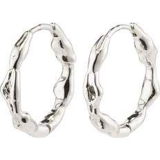 Pilgrim Zion Organic Shaped Medium Earrings - Silver