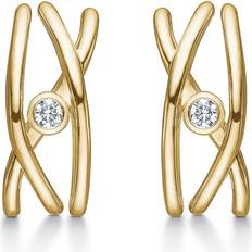 Mads Z Nest Earrings - Gold/Diamond