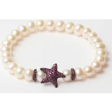 Lila Armband Lancaster Damarmband JLA-BR-STAR-5-WH Purpur Sterlingsilver