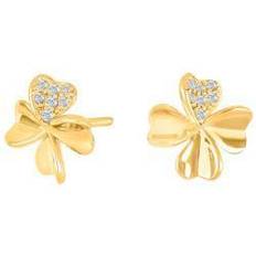 Clover Earrings - Gold/Transparent